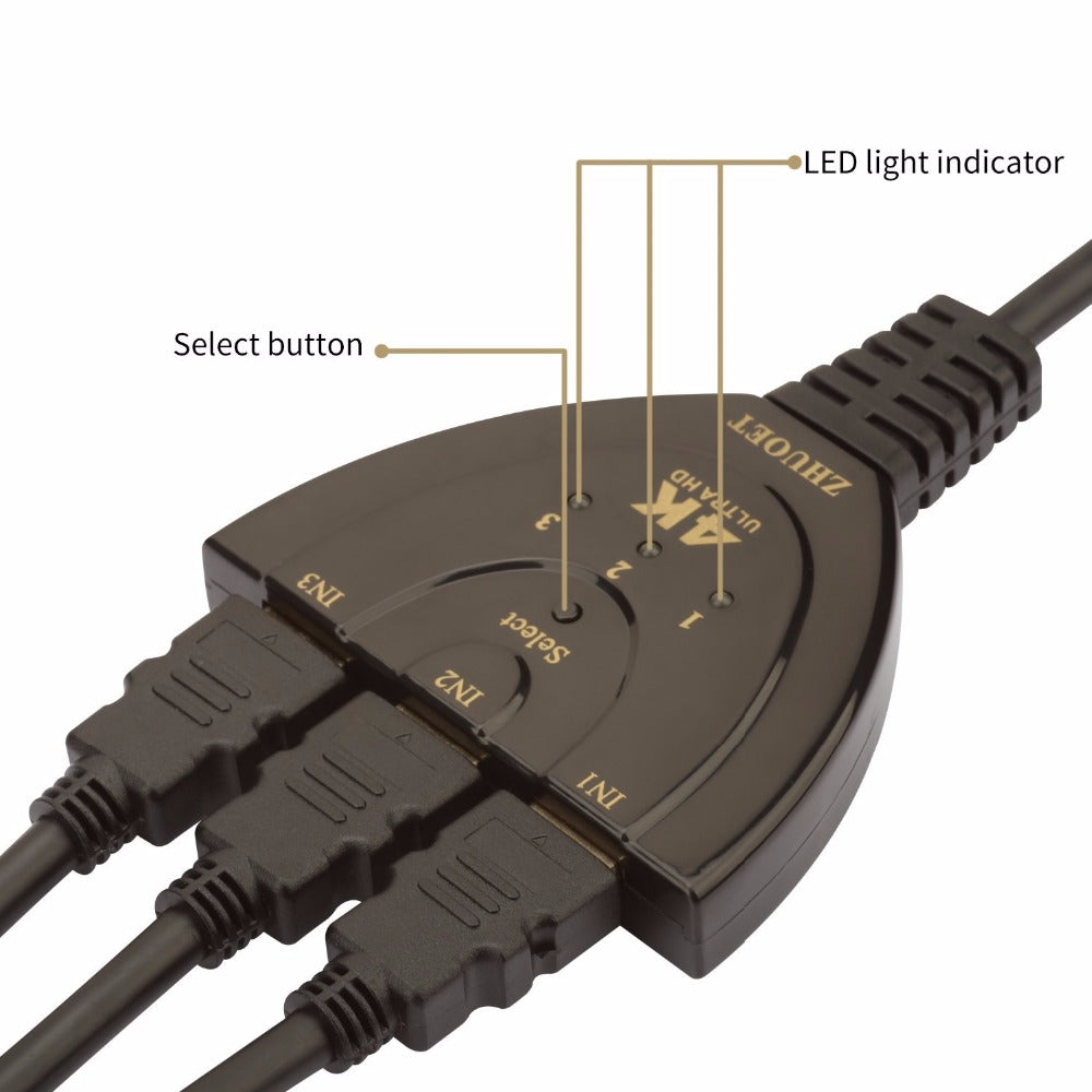 3 Port 1080p HDMI KVM Switch