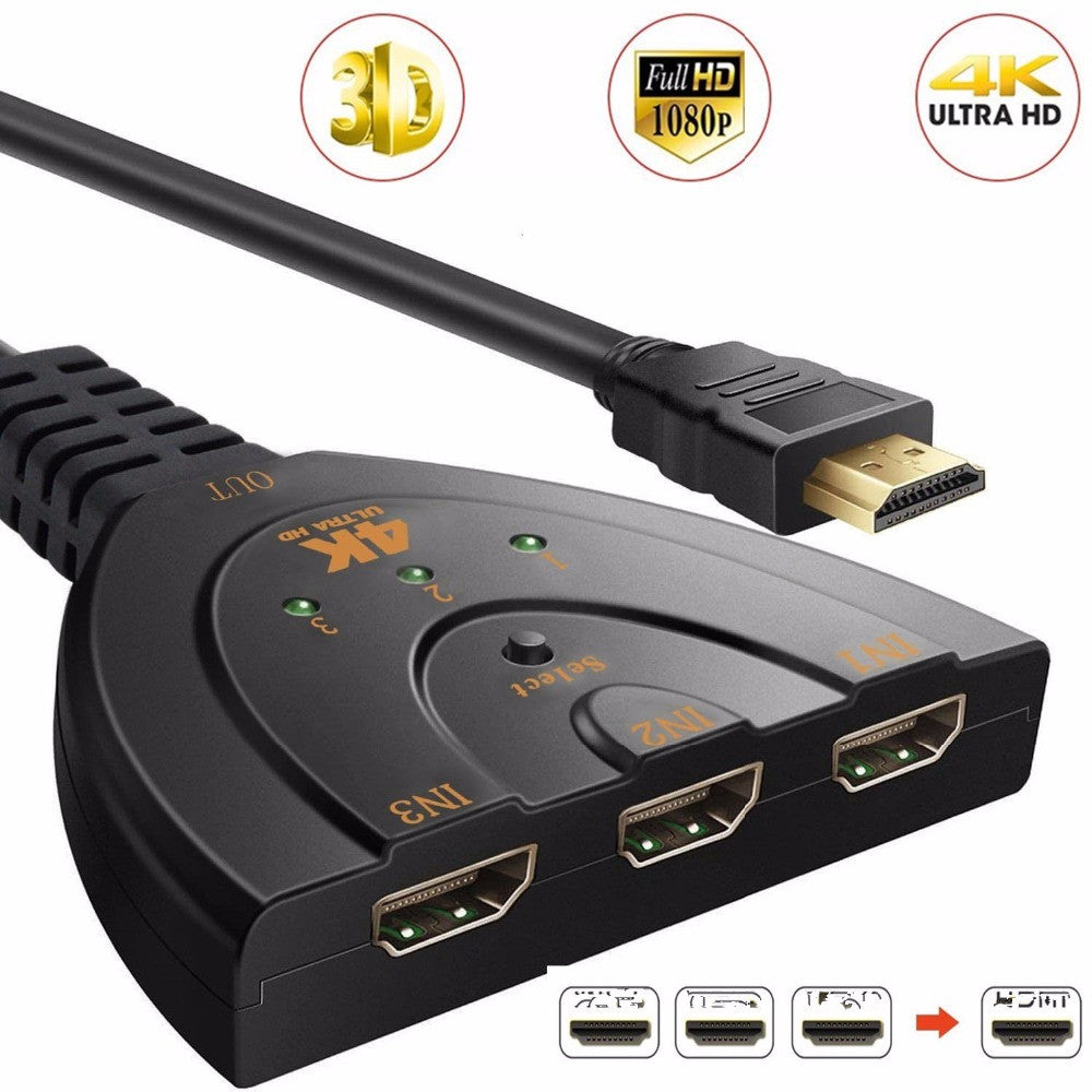 3 Port 1080p HDMI KVM Switch